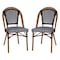 Flash Furniture Black/White PE Rattan Stacking Paris Chair, 2PK 2-SDA-AD642001-BKWH-NAT-GG - alternate 3